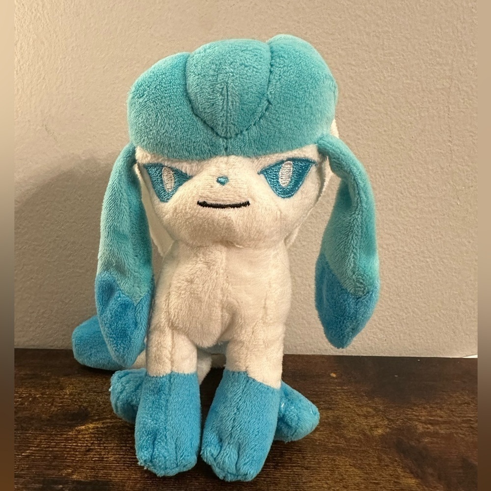 Glaceon Legit B1902 Pokemon Center 2012 Plush 7" Stuffed Toy Doll Japan blue
